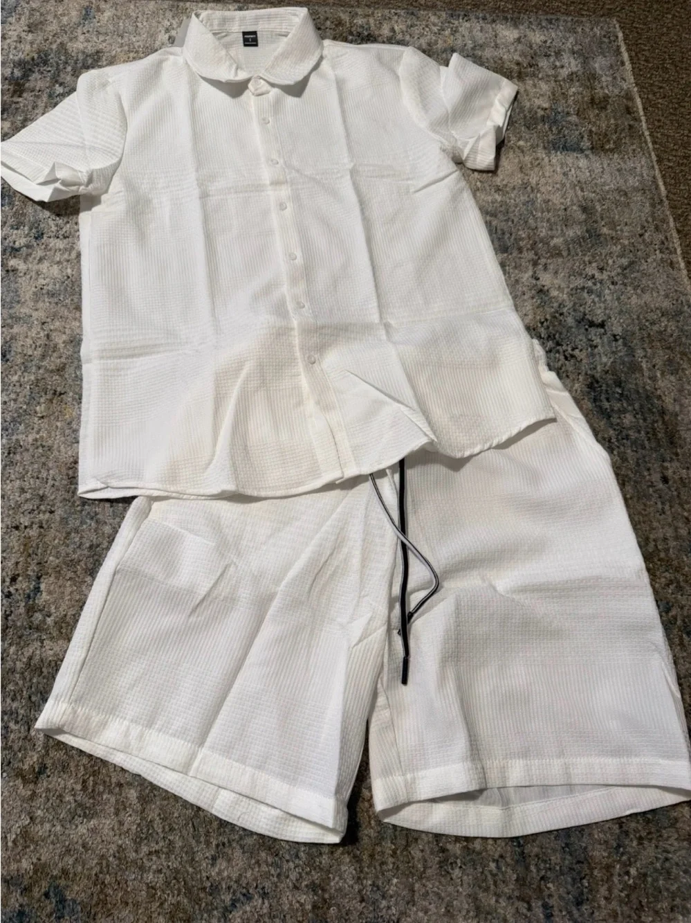 Boys all white outfit size small